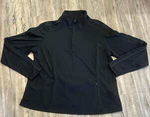Mondetta Performance + Luxury Black 1/4 Zip Pullover Size XXL
